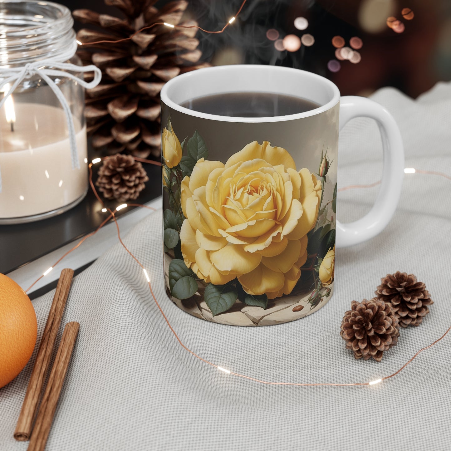 Sensational Yellow Roses Mug 11oz