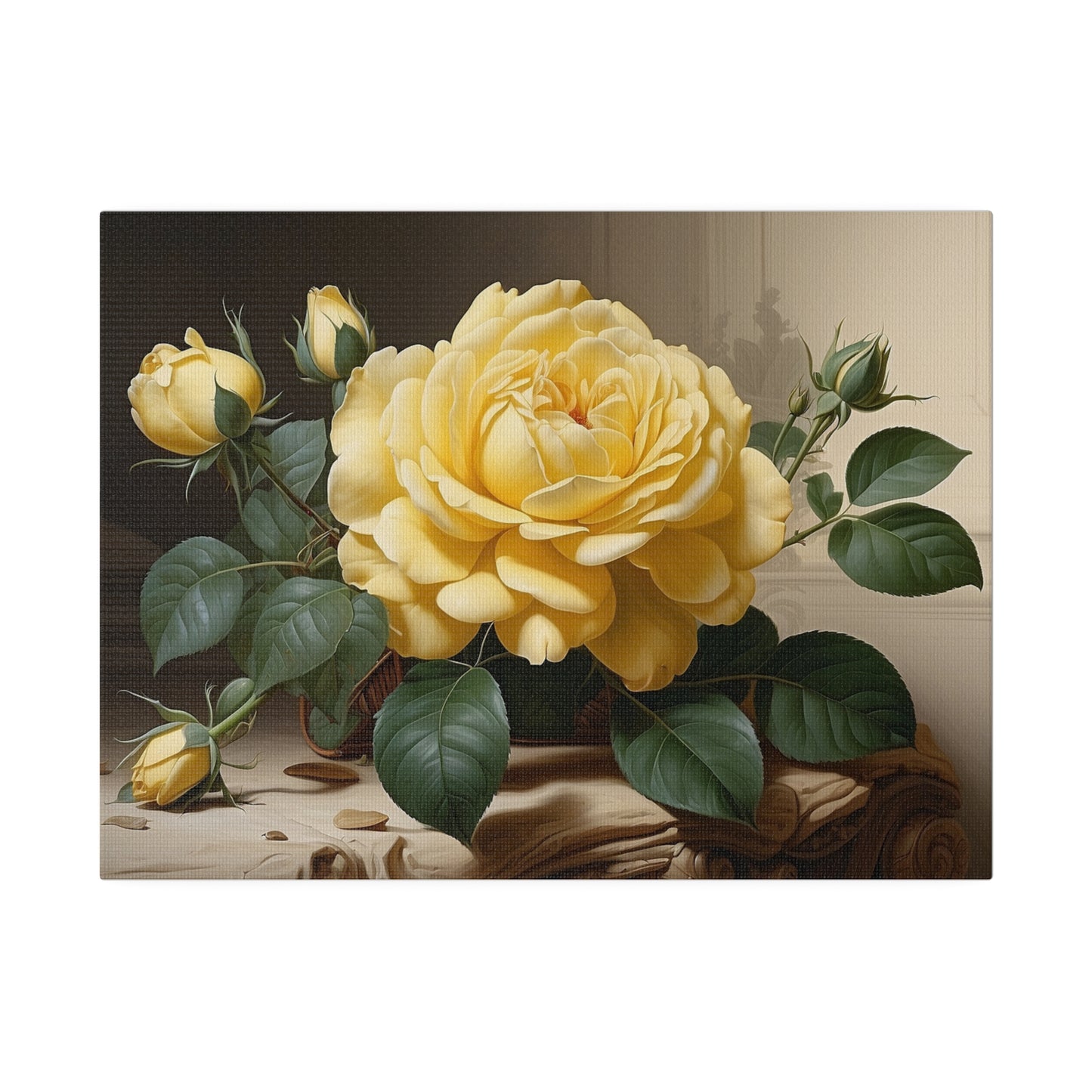 Yellow Roses Matte Canvas