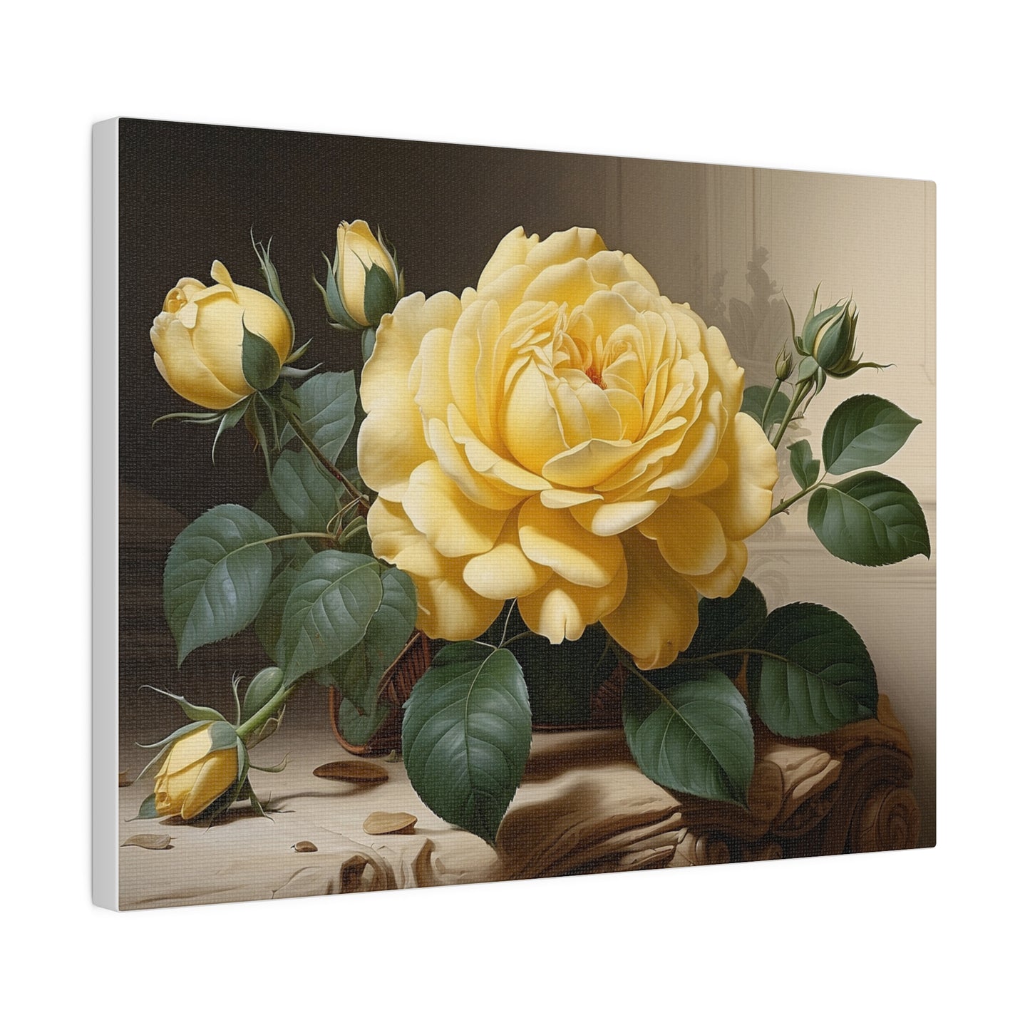 Yellow Roses Matte Canvas