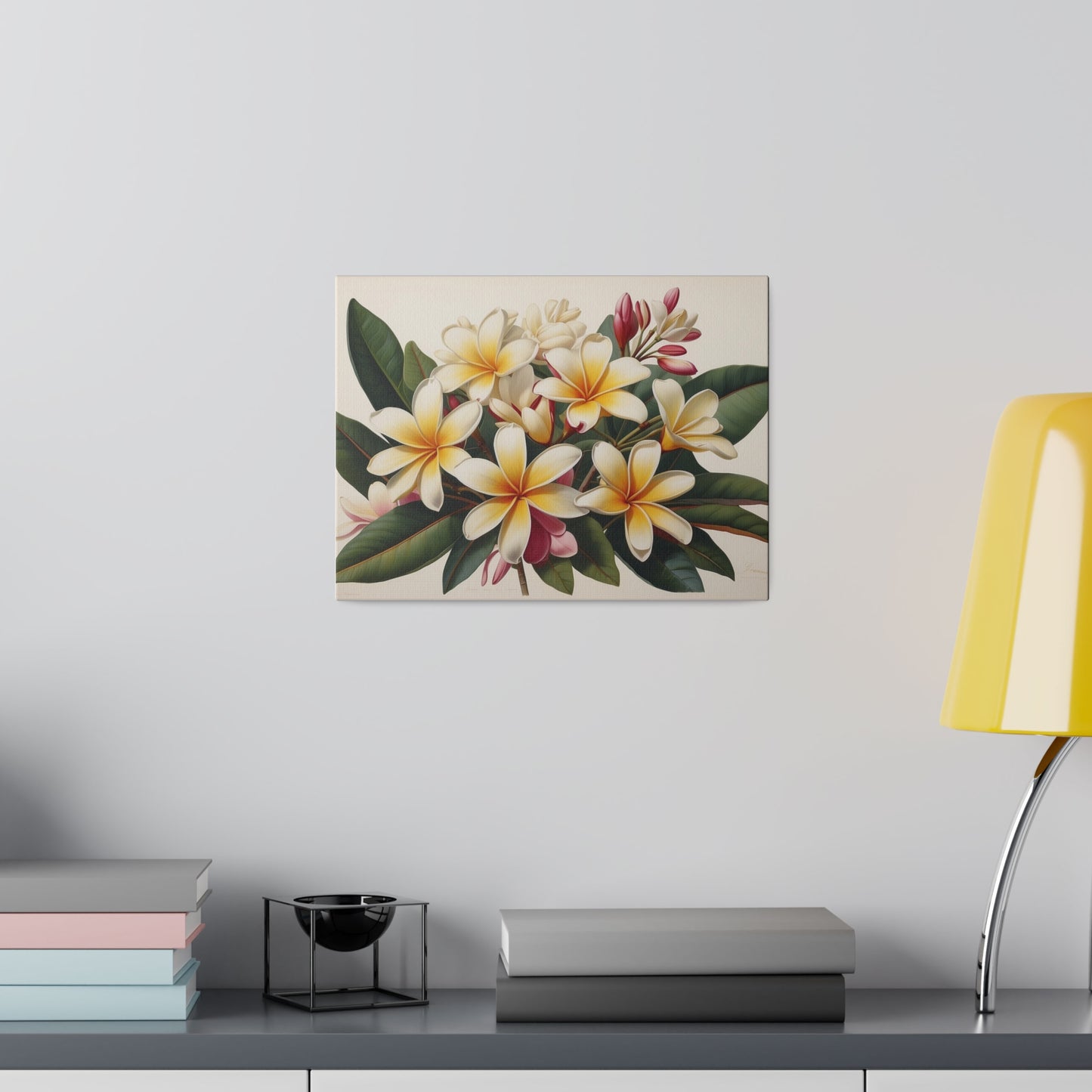 Tropical Frangipanis Matte Canvas