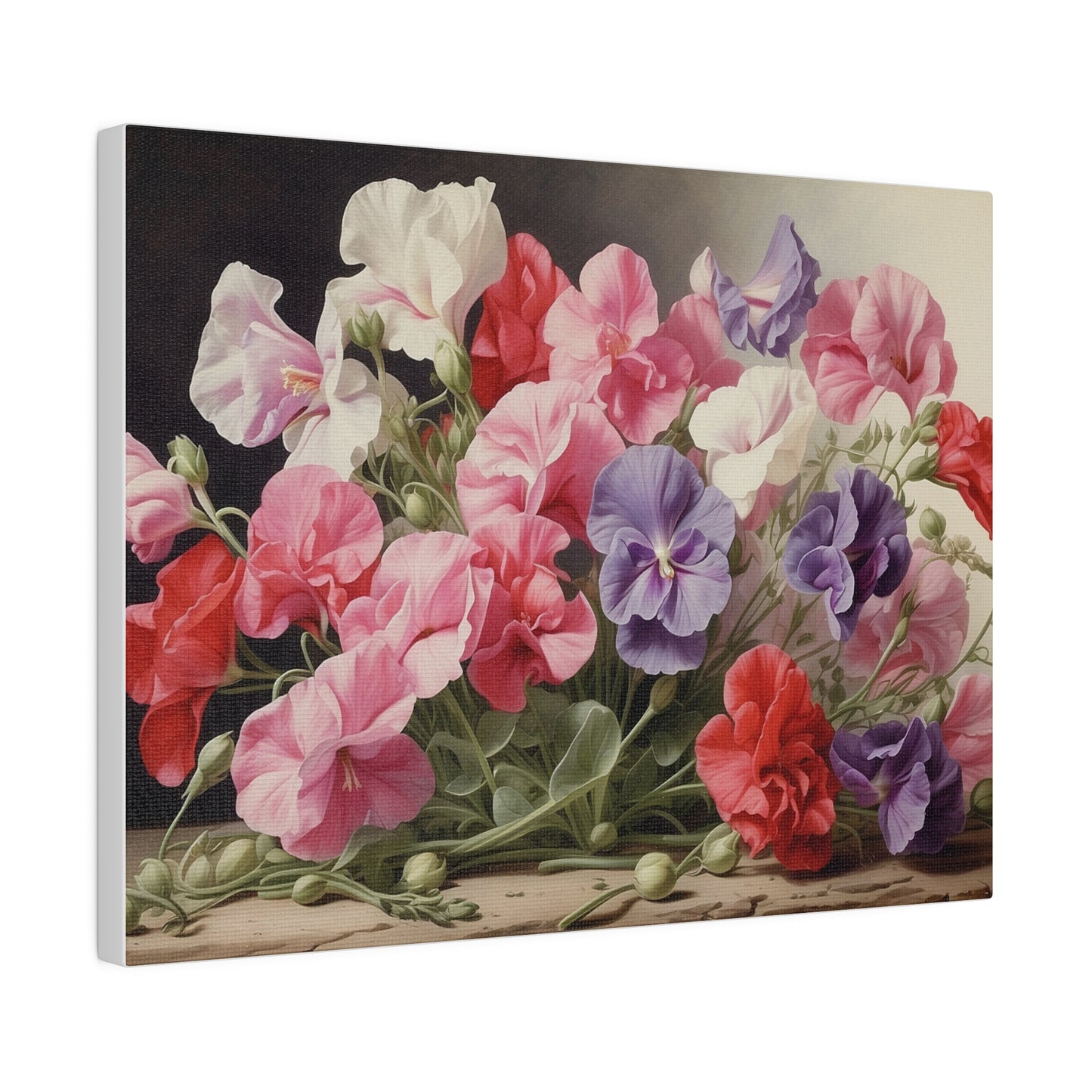 Sweetpeas Matte Canvas