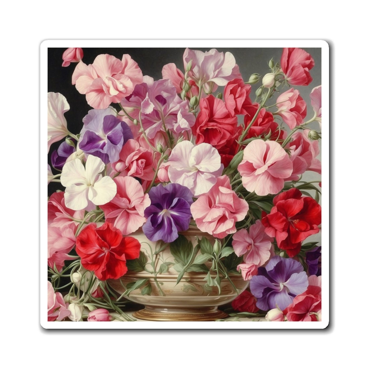 Sweet Pea Flowers Cute 💐 Magnet