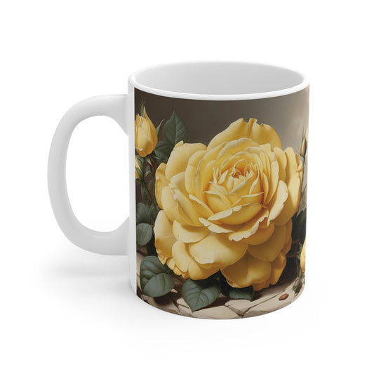 Sensational Yellow Roses Mug 11oz