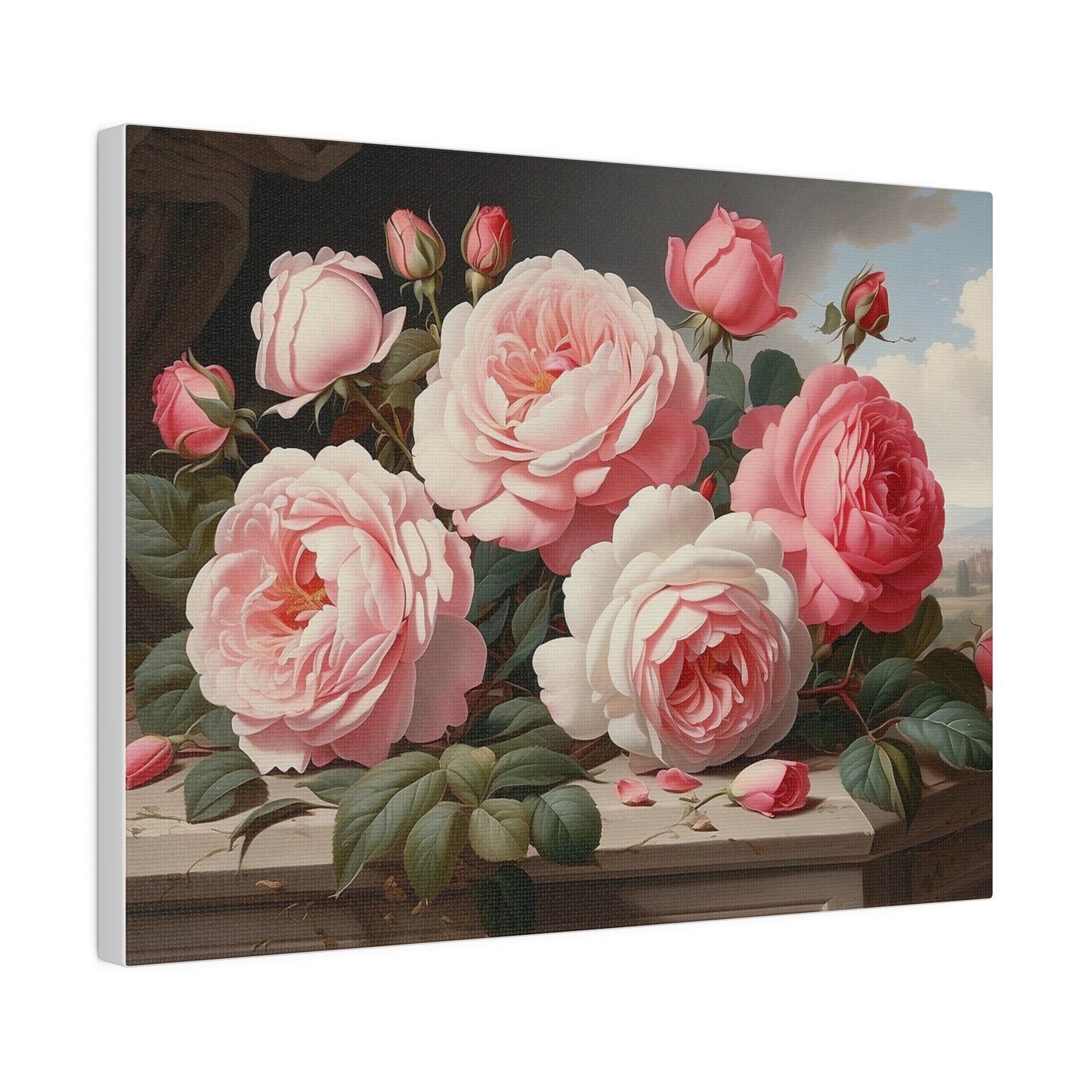 Pink Roses Matte Canvas