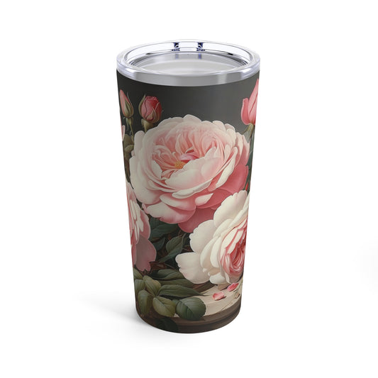 Soft Pink Watercolor Beautiful Roses Tumbler 20oz