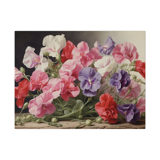 Sweetpeas Matte Canvas