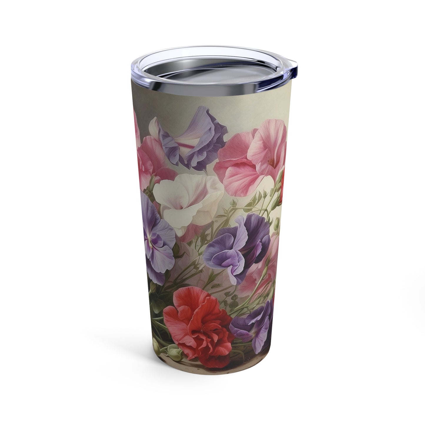 Sweet Pea Watercolour Elegant Tumbler 20oz