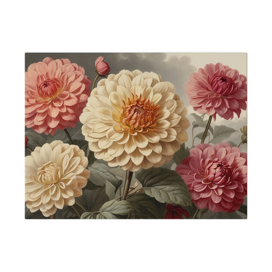 Pompom Dahlia Matte Canvas